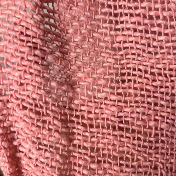 Vance Kitira Women's Woven Pink Cotton Scarf Shawl Wrap With Fringe One Size - Picture 7 of 11